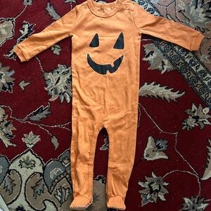 Pottery Barn Kids Halloween Pumpkin Onesie 18-24M